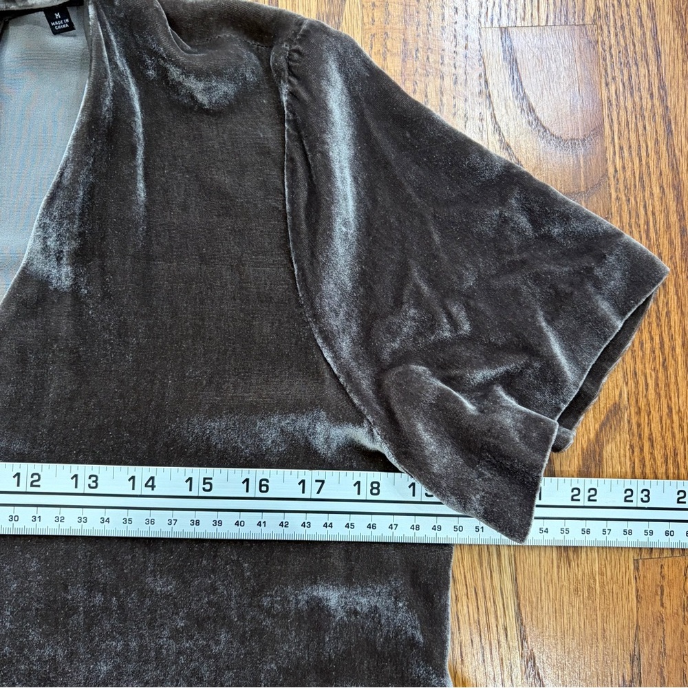Madewell Velvet Choker Top in Gray - Picture 6 of 9